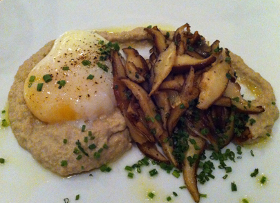 Sauteed Mushrooms with Poached Egg