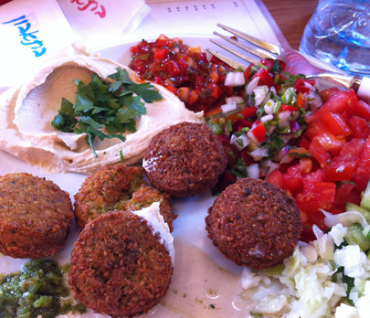 Falafel Plate, Hippo Falafel, Tel Aviv