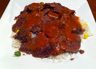 Cafe 8: Doner kebab over rice