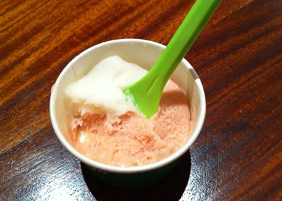 Pitango Gelato: White grapefruit and rhubarb sorbets