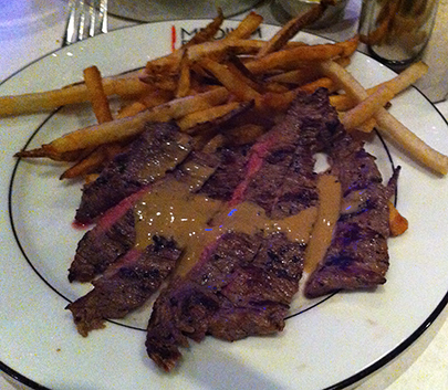 Culotte steak and hand-cut fries with "secret sauce"