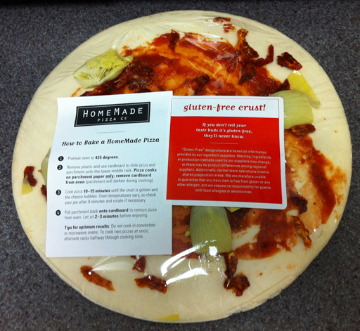 Gluten-free HomeMade Pizza ready to be baked