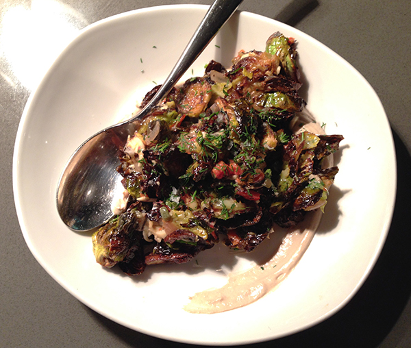 Charred brussels sprouts