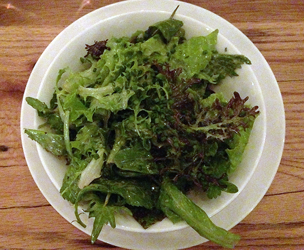 Mixed greens salad with vinaigrette